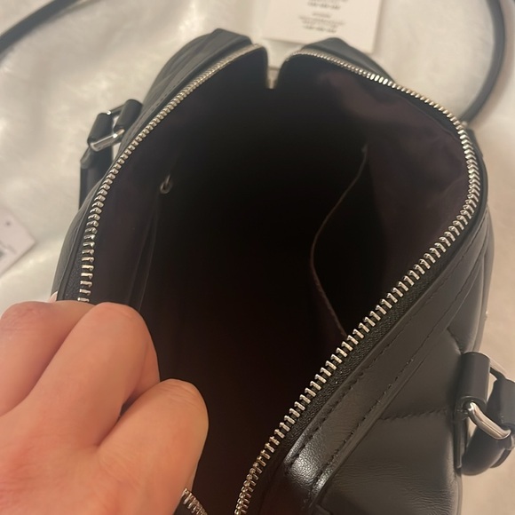 EUC coach black quilted Rowan satchel - Picture 12 of 16